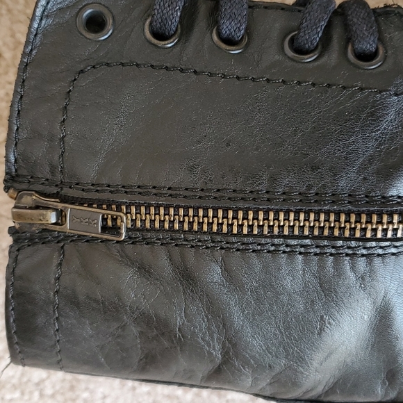 Steve madden black moto lace up and zipper boots - Picture 2 of 7